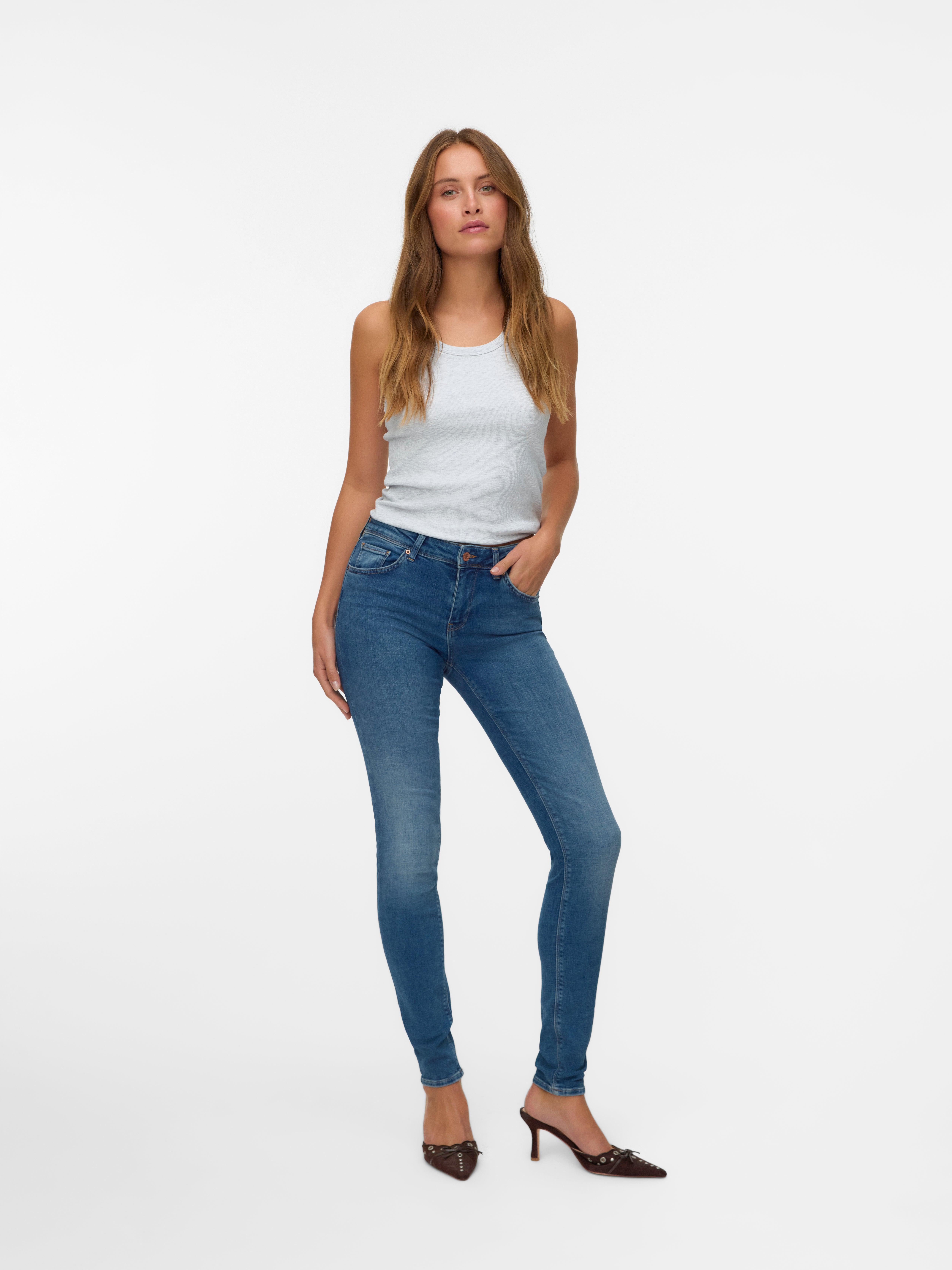 VMLUX Mid rise Slim fit Jeans