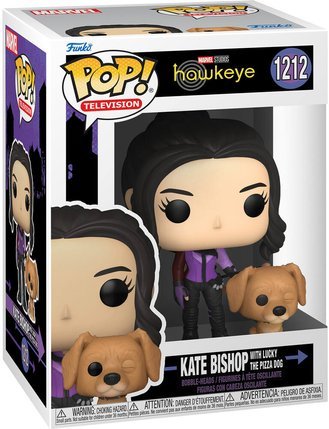Figurine POP Bobble Kate Bishop Avec Lucky Le Chien Hawkeye