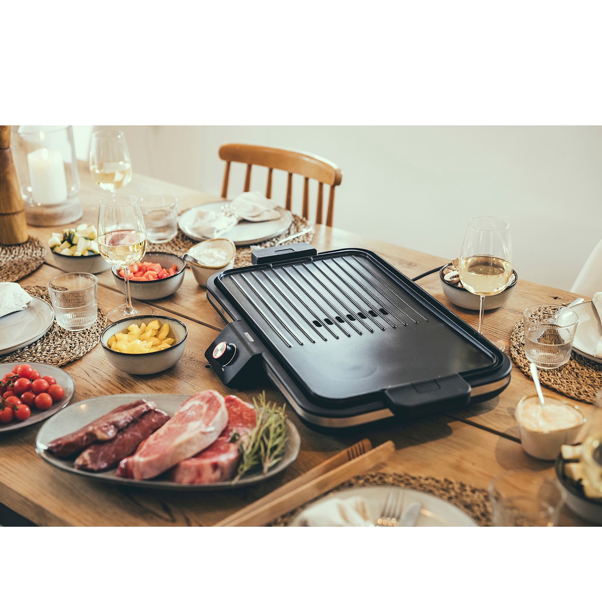 Severin Elbordgrill Sort/Blank stål