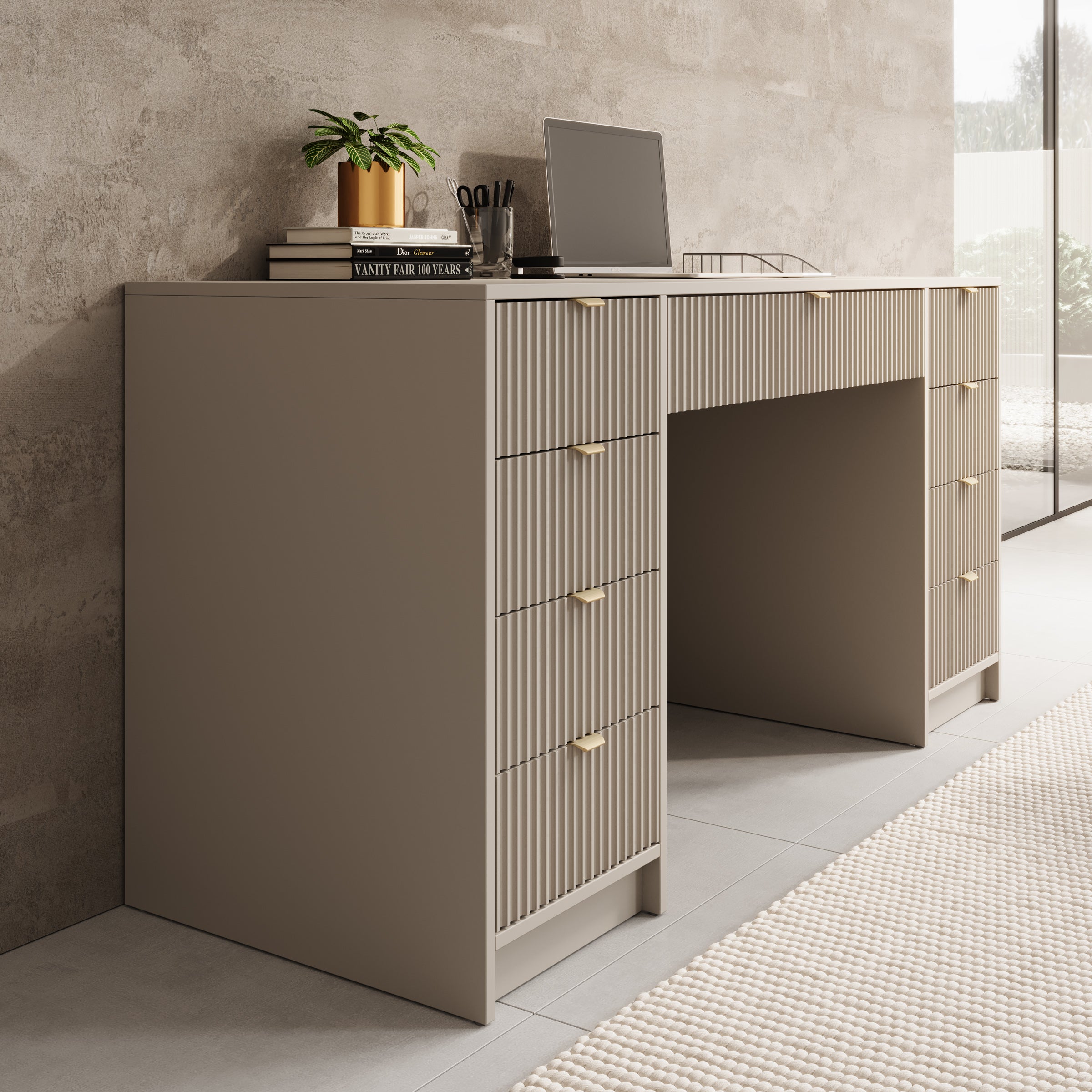 Tavares 2 - Bureau - Beige - 154x55 cm