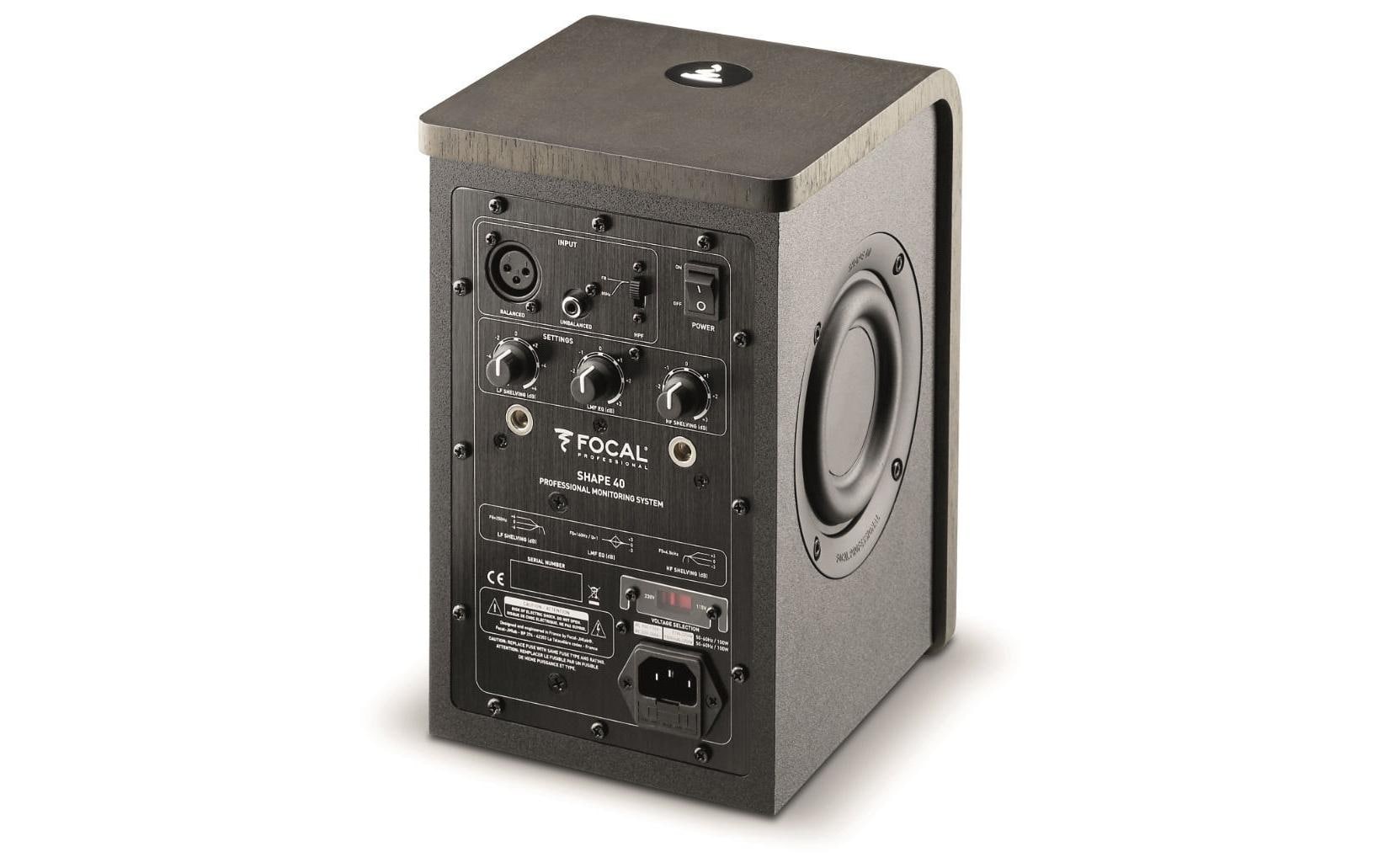 Studiomonitor Shape 40 Walnuss<br>High-End Speaker mit breitem und äusserst präzisem Stereobild