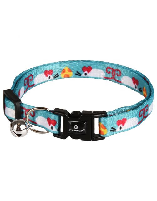 Flamingo Kattenhalsband Amira - Kattenhalsband - 20-35 cm Blauw