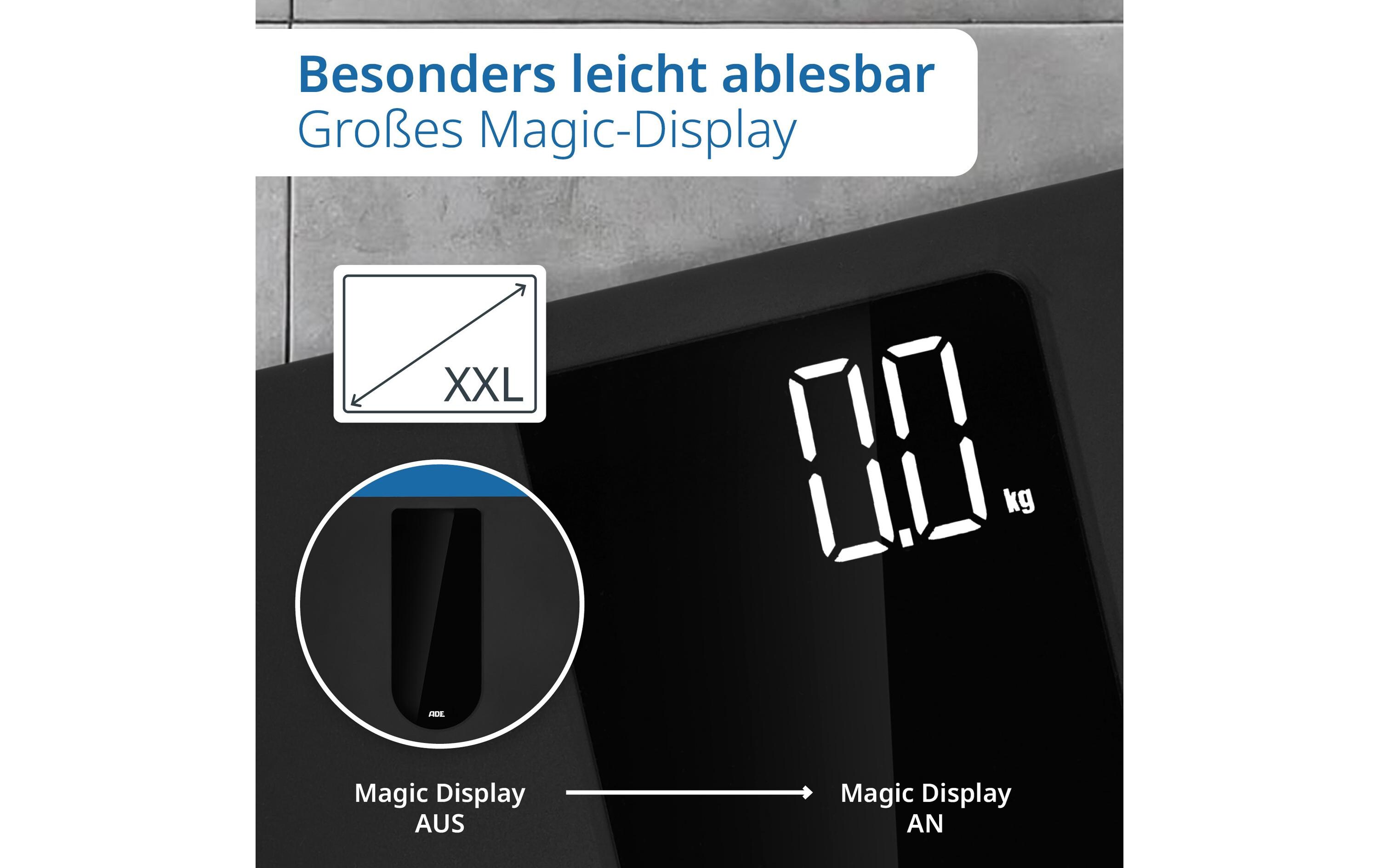 Personenwaage Allegra SchwarzDigitale Körperwaage in modernem Design