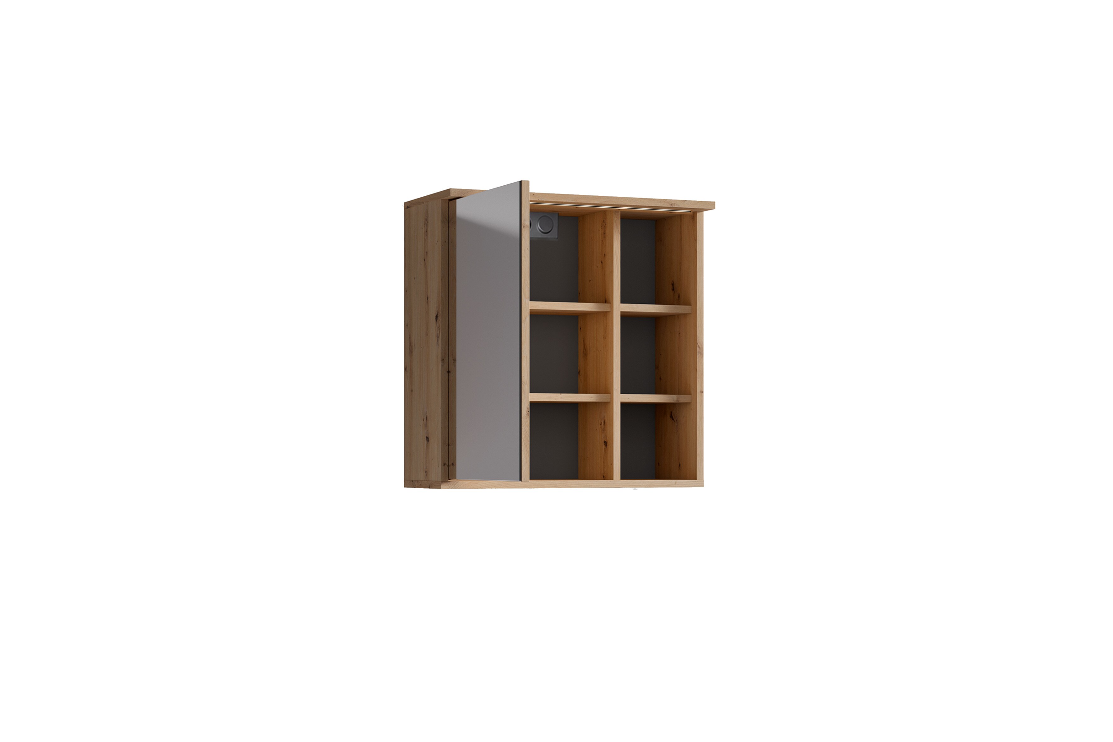 byLIVING Spiegelschrank WELLNESS, Breite 60 cm, Artisan Eiche (Eiche-Optik)