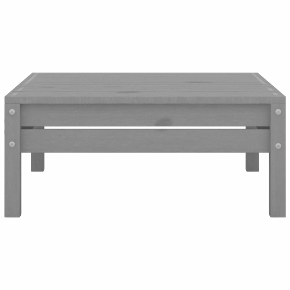 Salon de jardin meuble d'extérieur ensemble de mobilier 5 pièces gris bois de pin massif