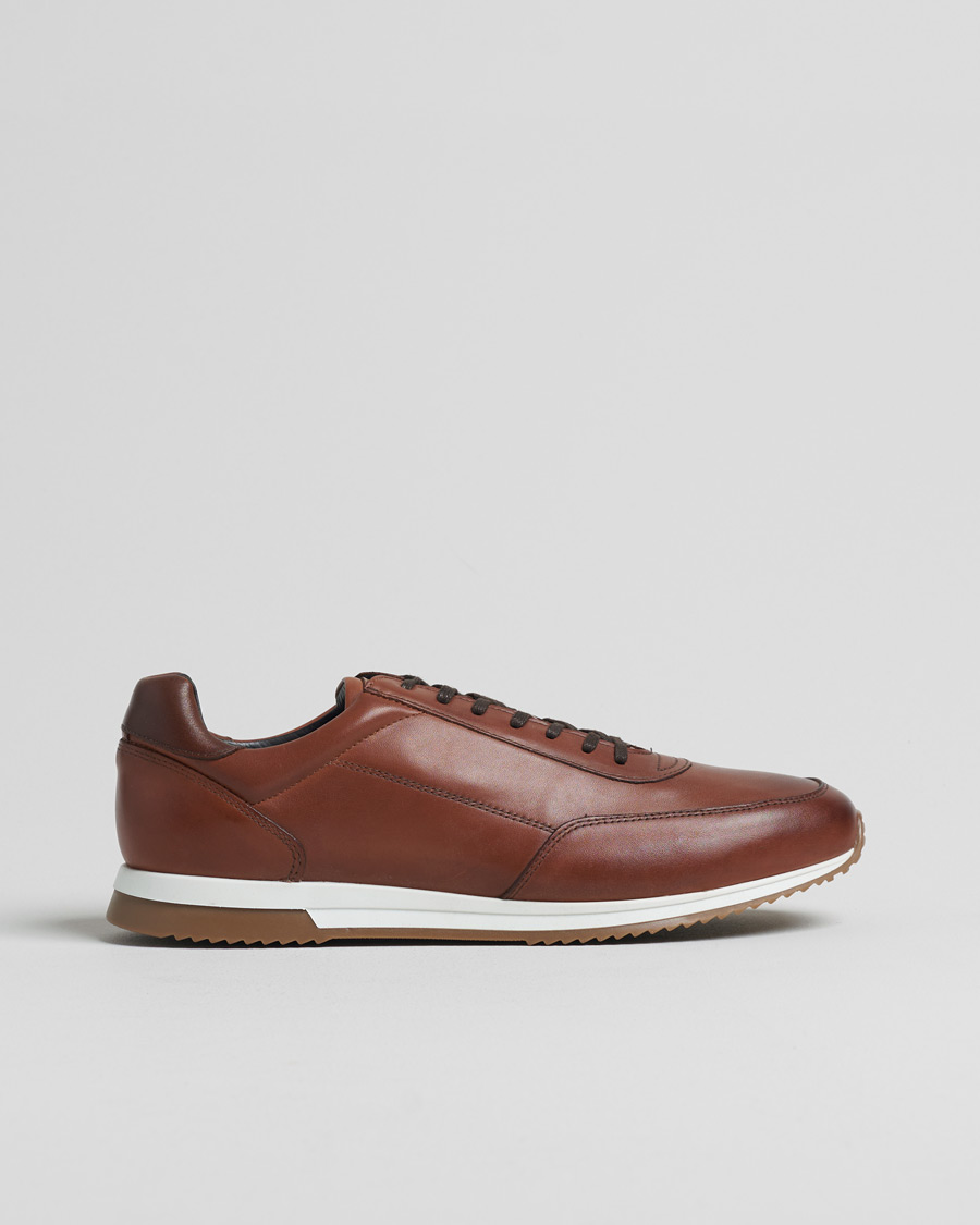 Loake 1880 Bannister Leather Running Sneaker Cedar