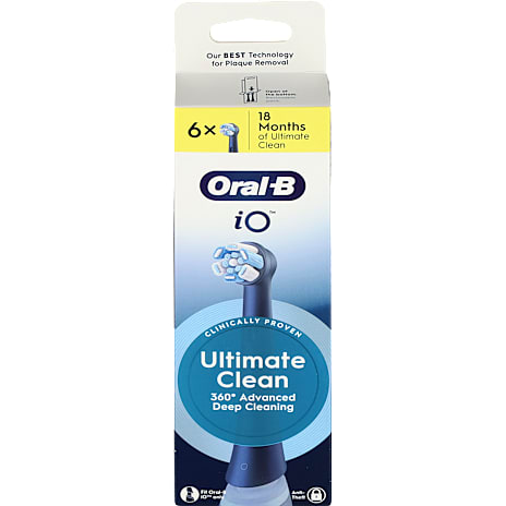 Oral-B iO Ultimate Clean tandbørstehoveder 6-pak - sort