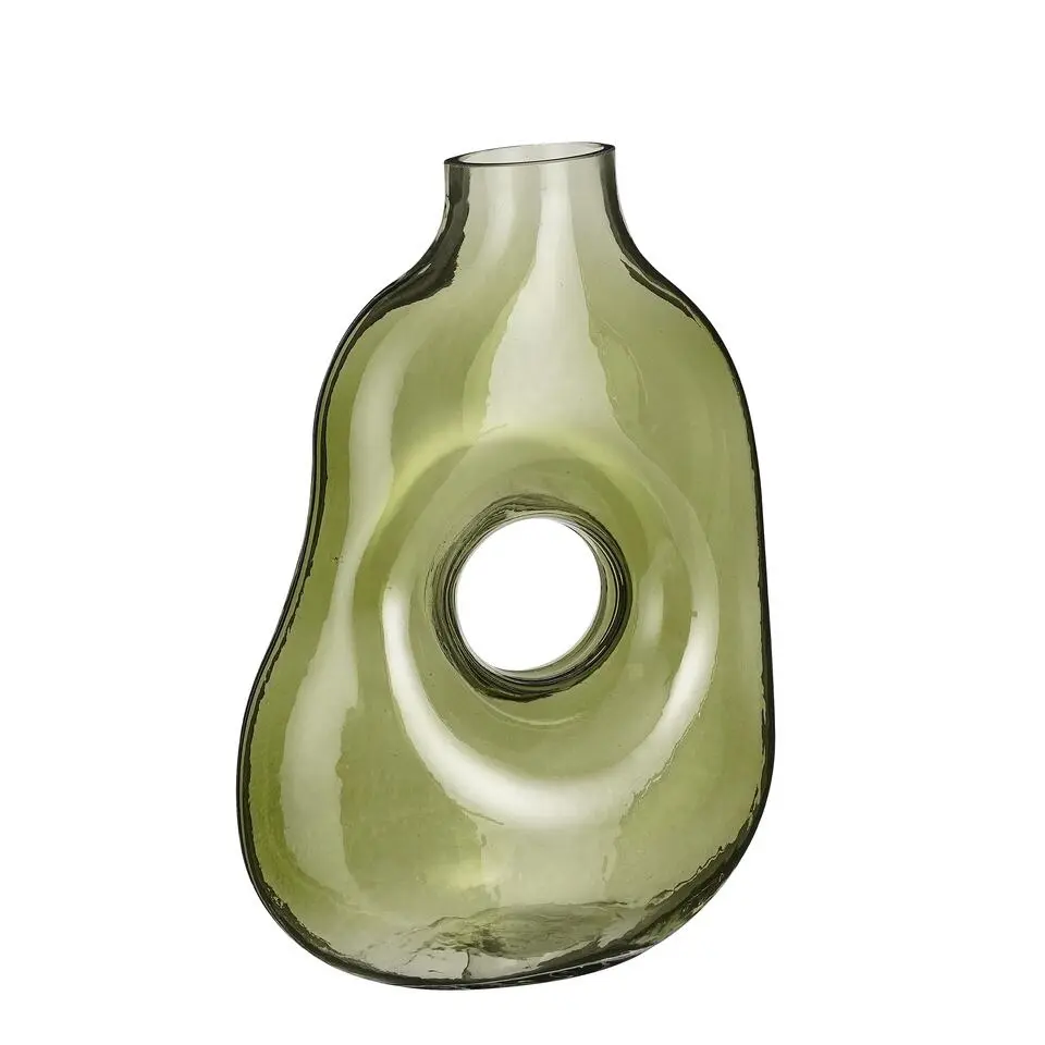 Mica Decorations Jay Vaas - L18,5 x B10,5 x H25 cm - Glas - Lichtgroen