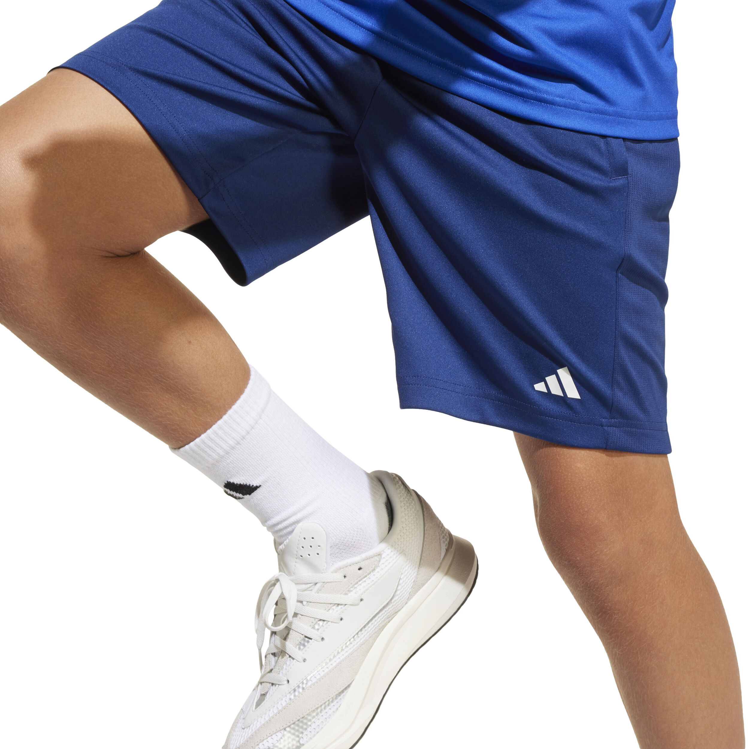 adidas Training Essentials Logo Regular Fit 8in Shorts Enfants - Bleu Foncé