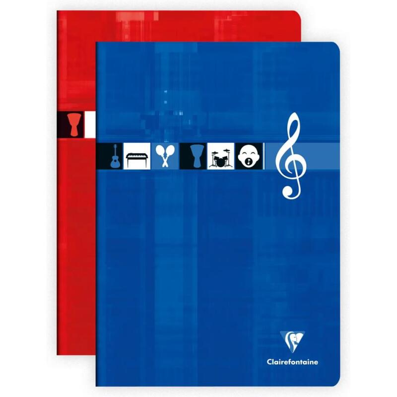 Cahier Musique & Chant piqué A4 96 pages grands carreaux Couleur aléatoire - Assortis