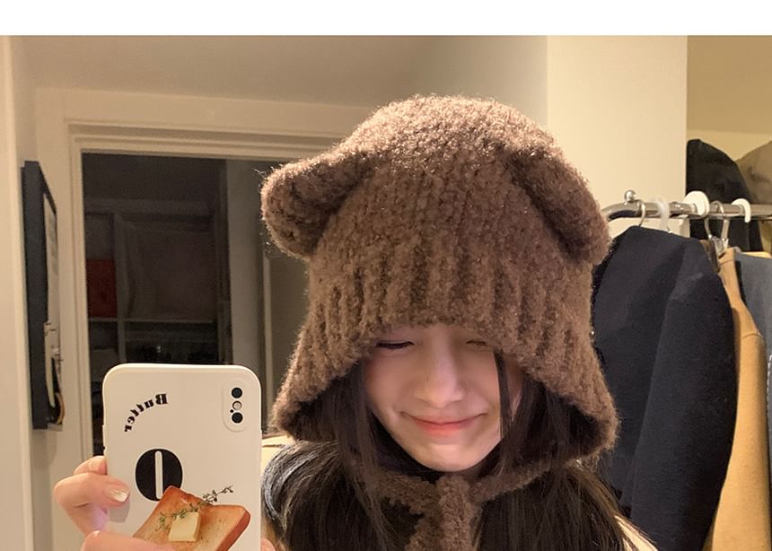 Nikifa - Gebreide beanie met berenoor