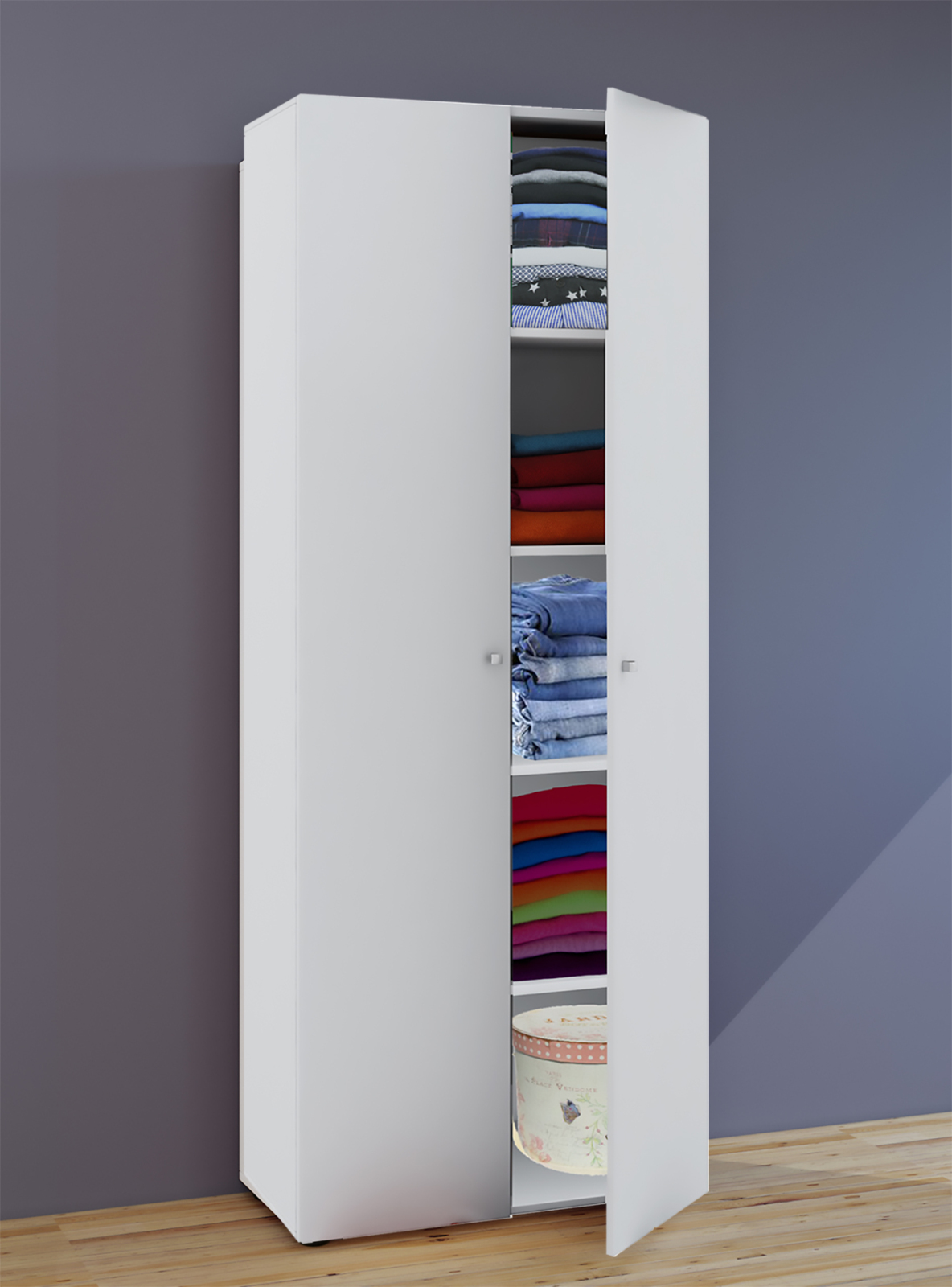 Mehrzweckschrank VANDOL l - weiß - 70 cm breit