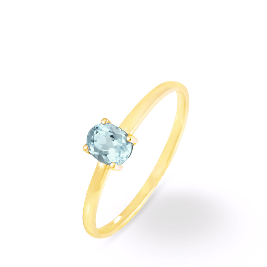 Bague Lily Or Jaune Aigue Marine