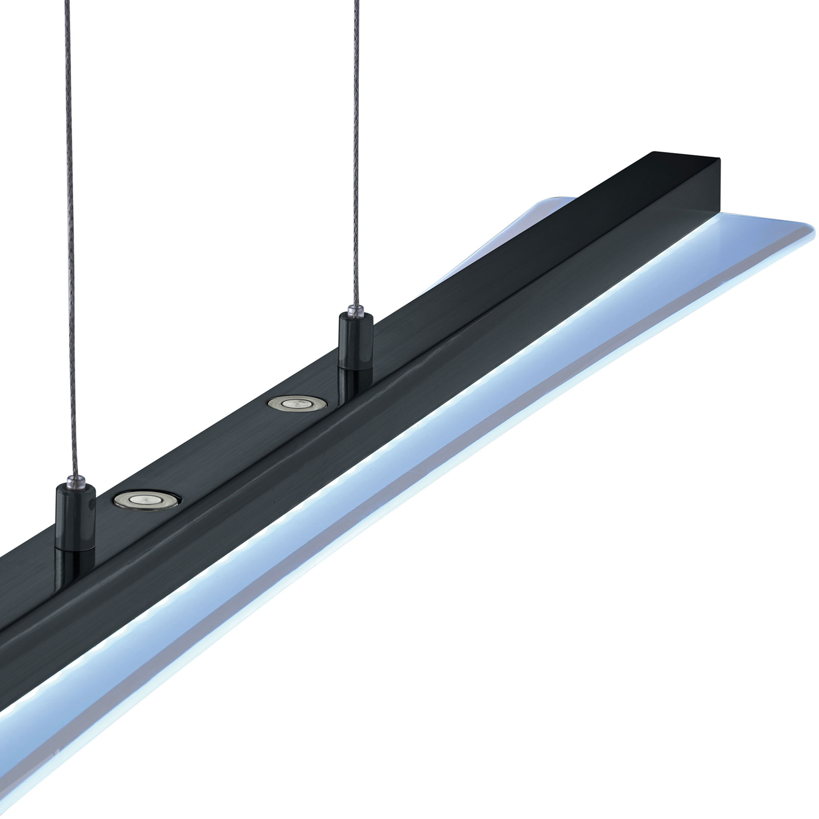 LED-Pendelleuchte - schwarz matt - weiß - höhenverstellbar