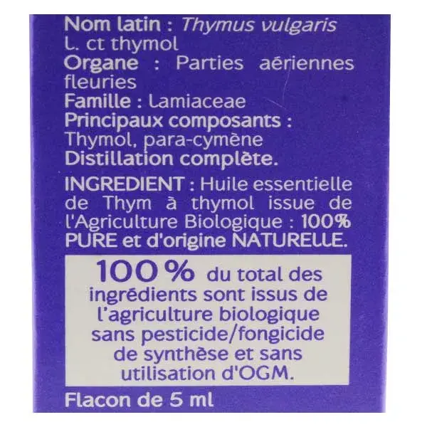 Óleo Essencial de Tomilho Orgânico Naturaactive com Timol 5ml