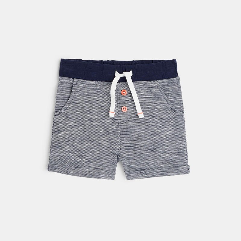 Débardeur palmiers et short coton flammé bleu bébé garçon Bleu
