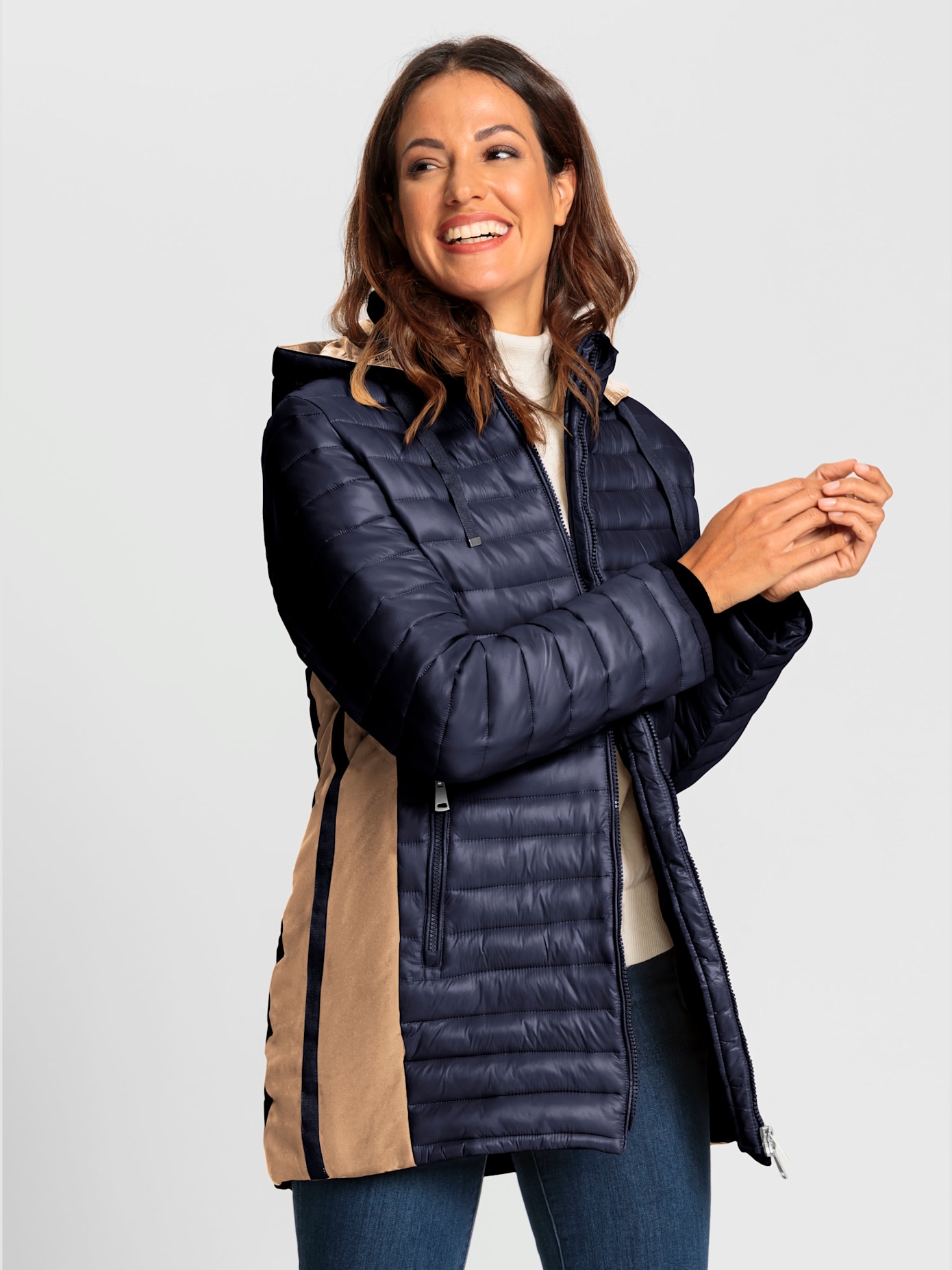 Veste longue coupe longue affinante