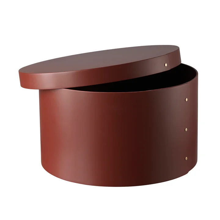 FDB Møbler - Drejø Aufbewahrungsbox, Ø 42 cm, oxidrot