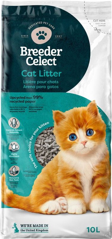 BreederCelect Kattenbakvulling - 100% Gerecycled - 20 l