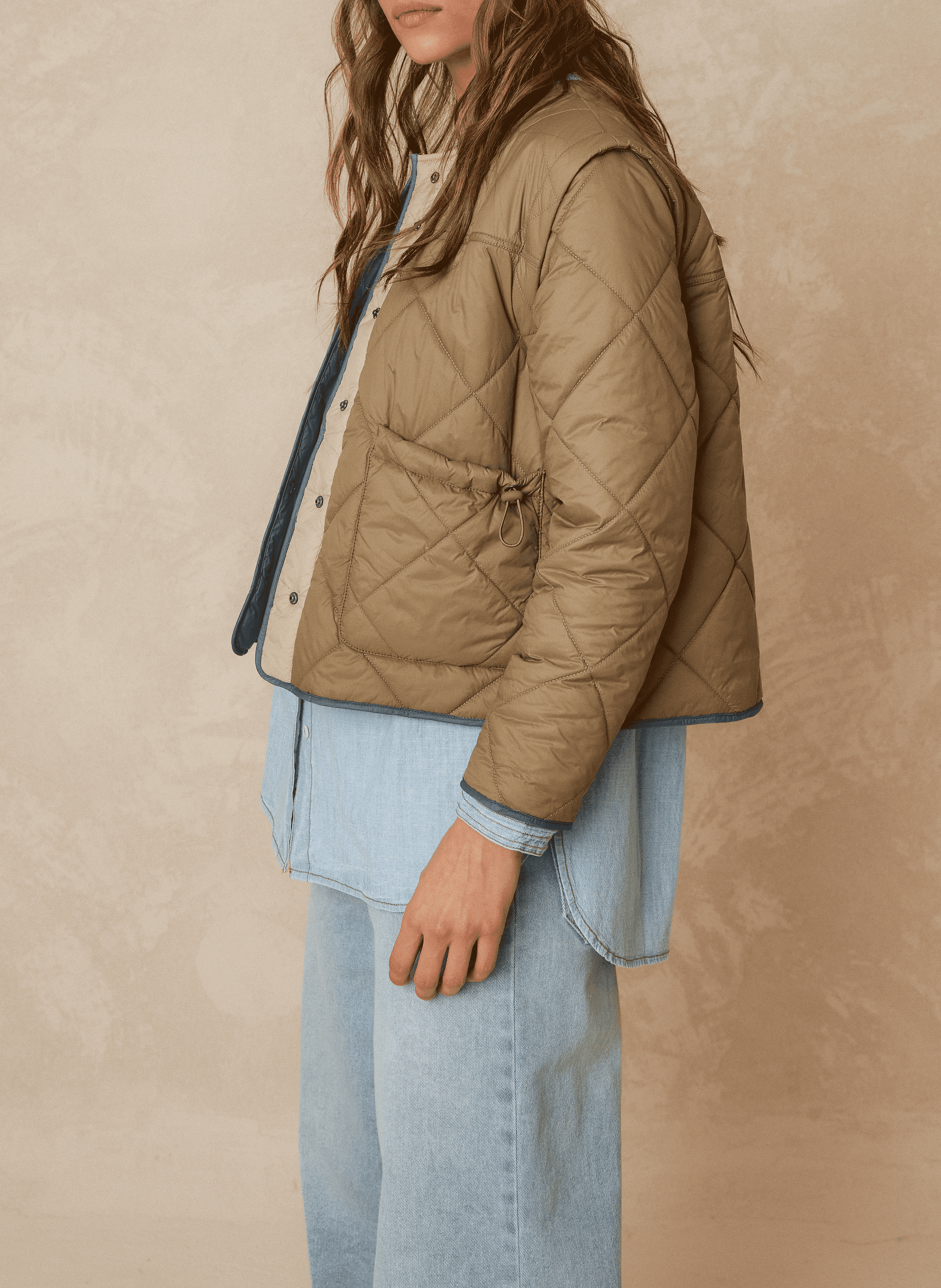 Veste col rond| Vert