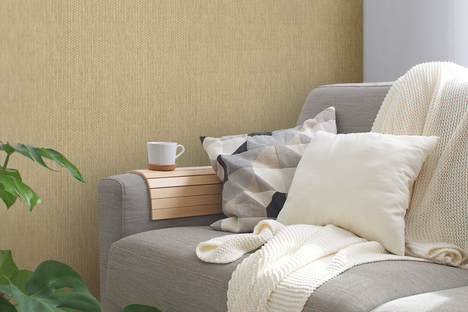 A.S. Creation Vliestapete - beige - Gewebe - 10 Meter