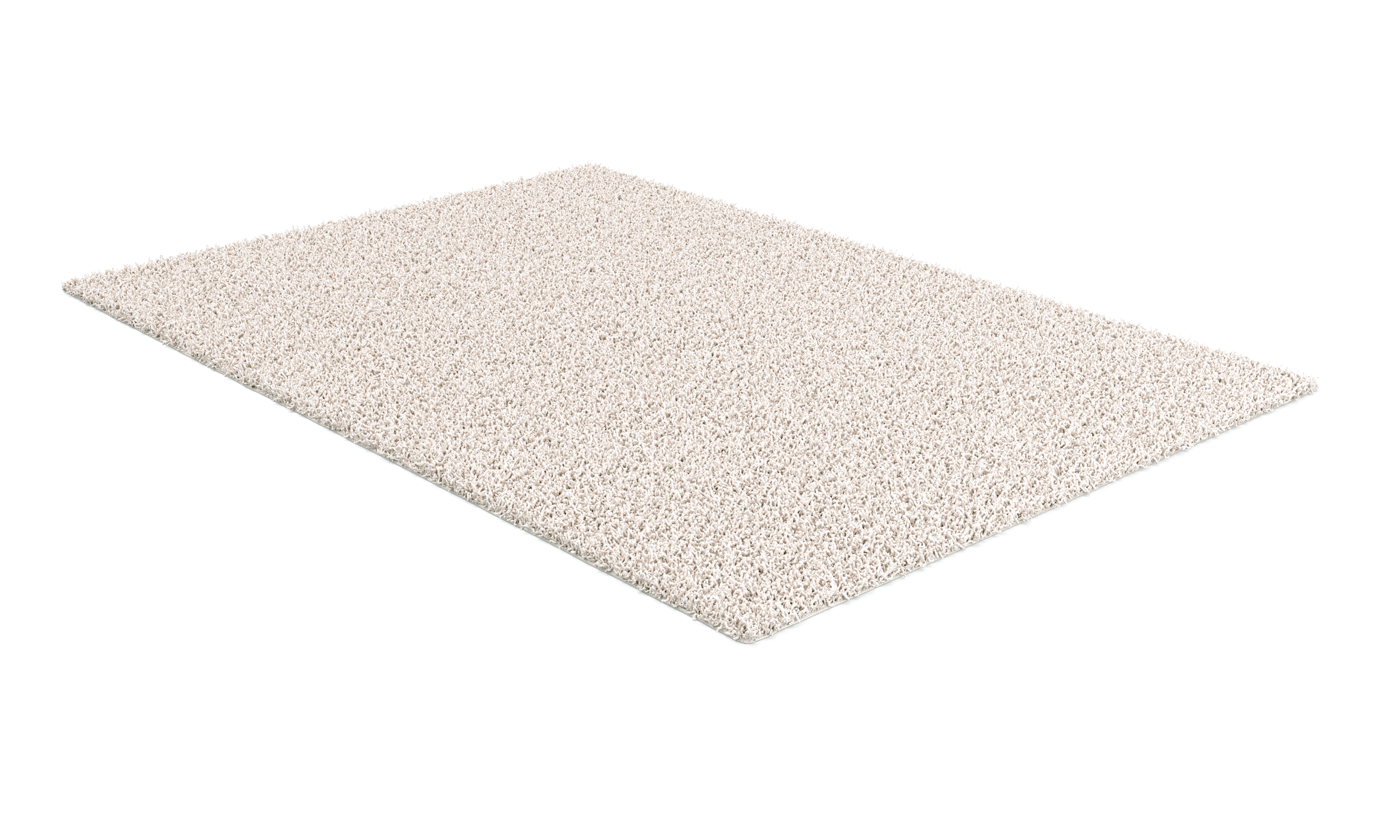 Hochflor Teppich 160 x 230 cm creme