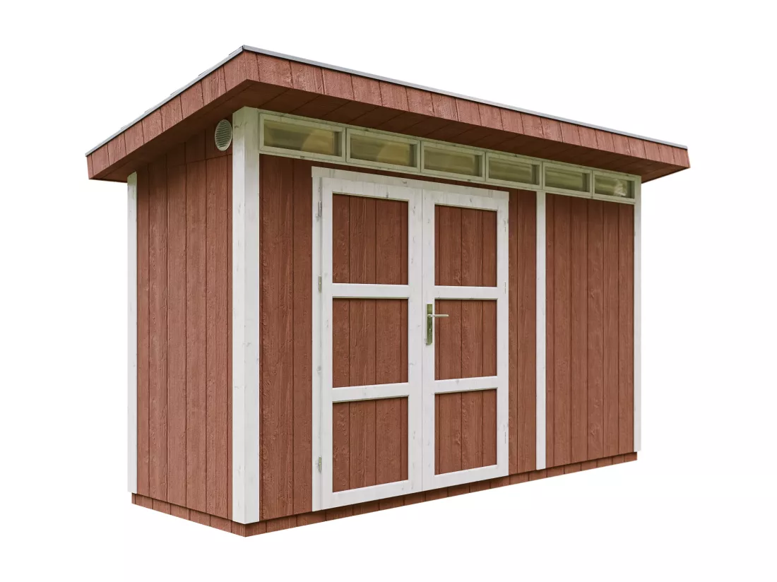 Abri de Jardin Qualité Premium 4m² /L161xL412xH239 cm - Timbela M902A-REDWOOD RED