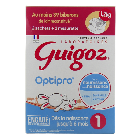 Guigoz Optipro 1 Lait 1er âge - Alimentation bébé dès la naissance