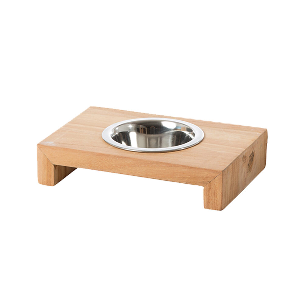 51 Degrees North Single Voerbak Teak