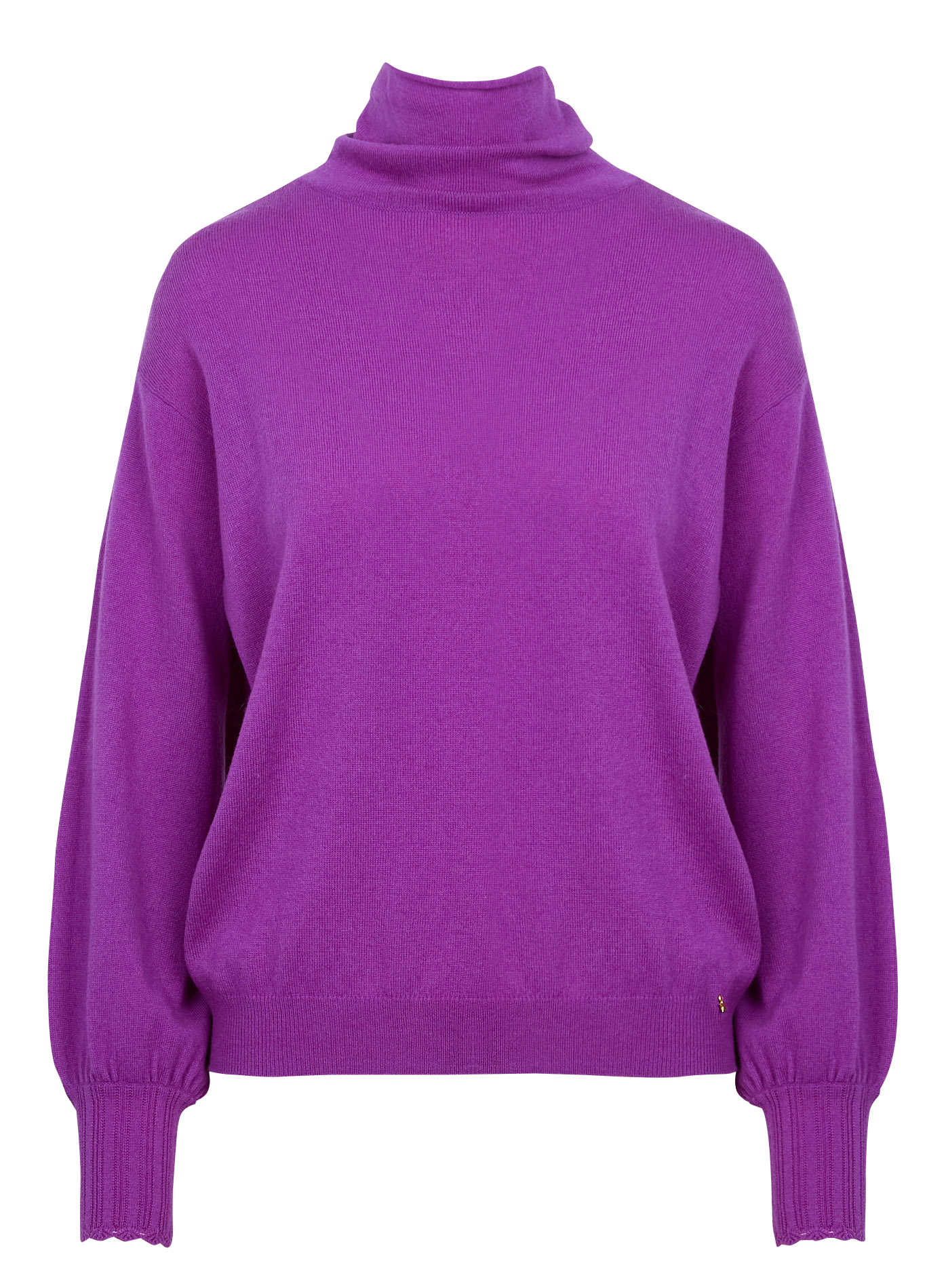 ARMONIE - Pull col montant en laine | Violet