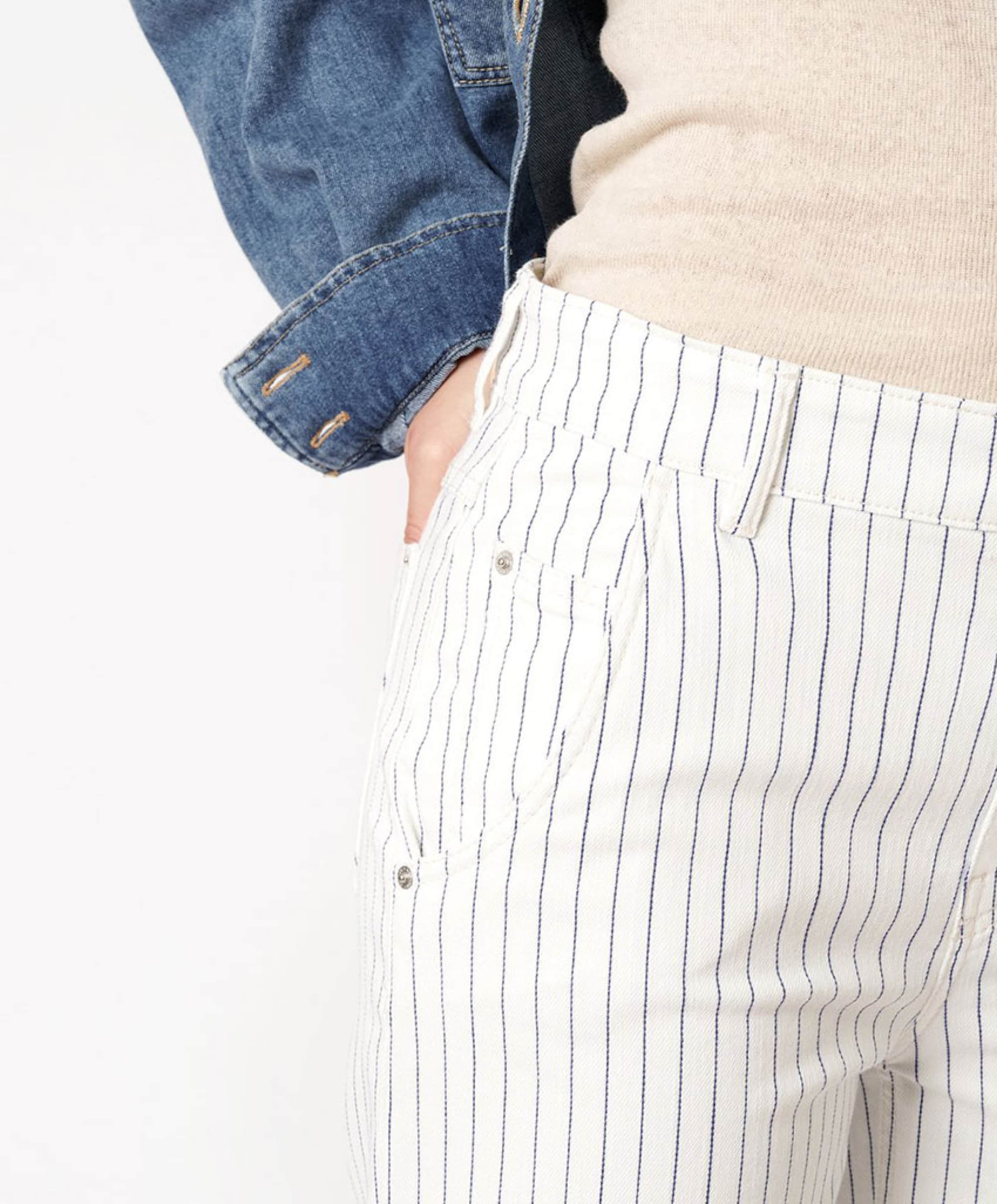 Rosner Audrey Wide Leg 5 Pocket dames jeans wit