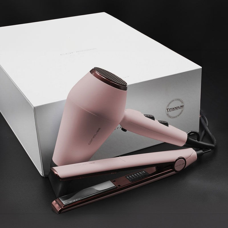 Coffret lisseur C1 digital et sèche-cheveux Kompactissimo