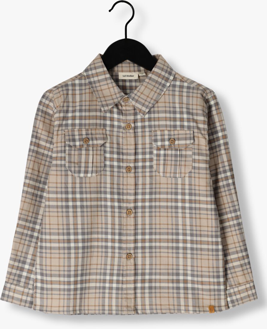 LIL\\' ATELIER zand lil' atelier casual overhemd nmmdamien loose shirt