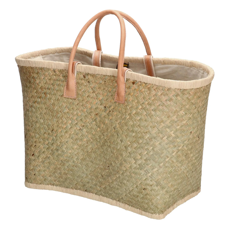 PE Florence Penjy Strandtas / Rieten Mand Beige