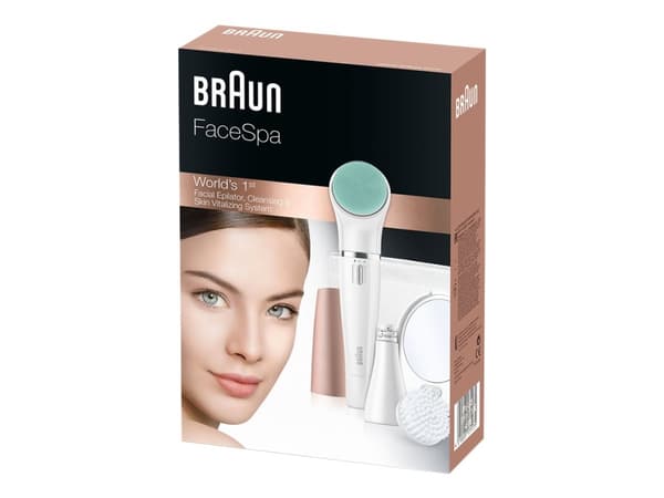 Braun FaceSpa 851V - Ansiktsepilator - trådløs