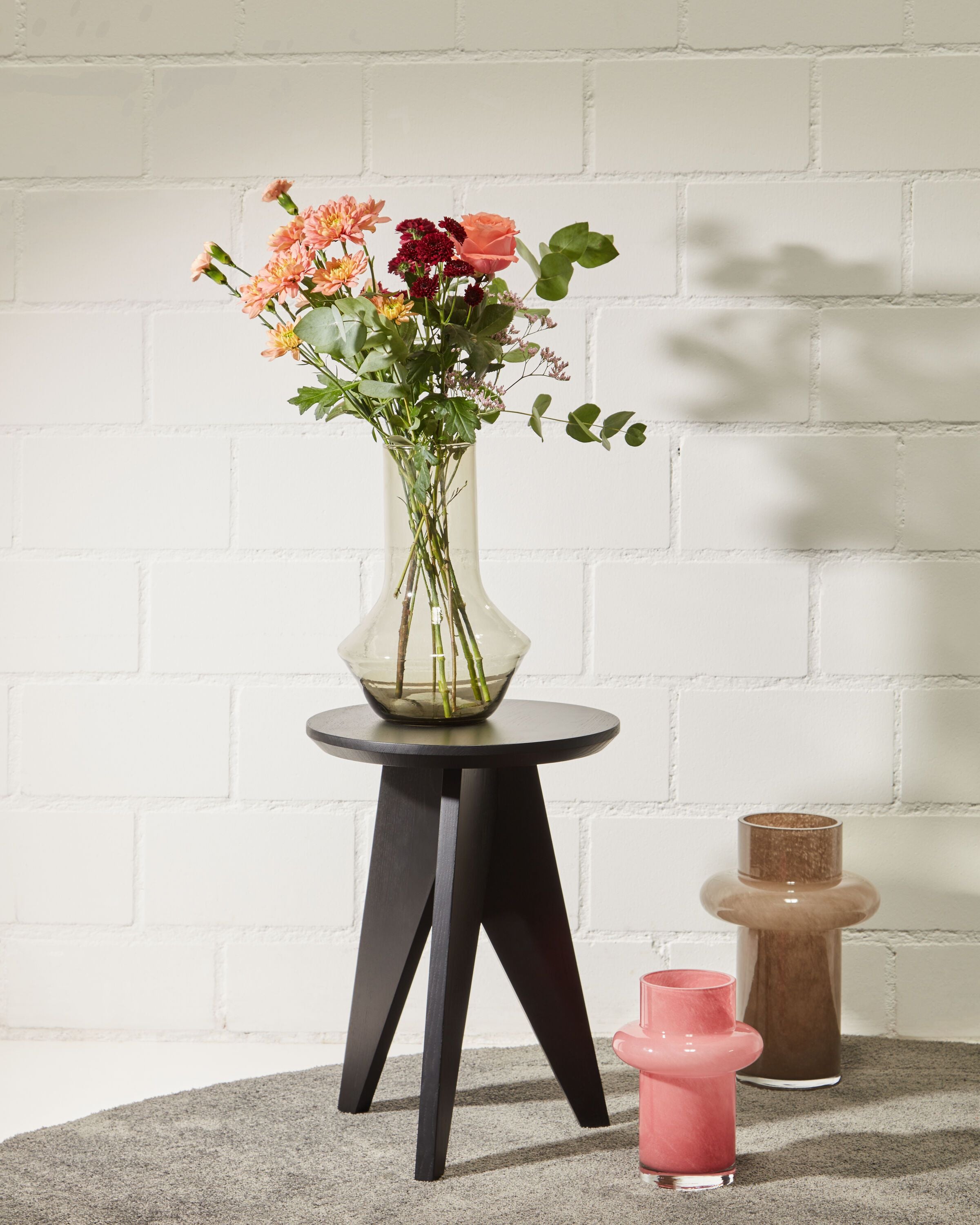 VIOLA Vase amber recycled H30cm - Olive / H: 30.0 cm