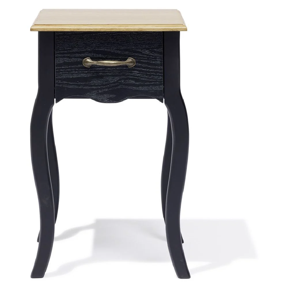 Chevet Romane noir - L40xP30xH57 cm