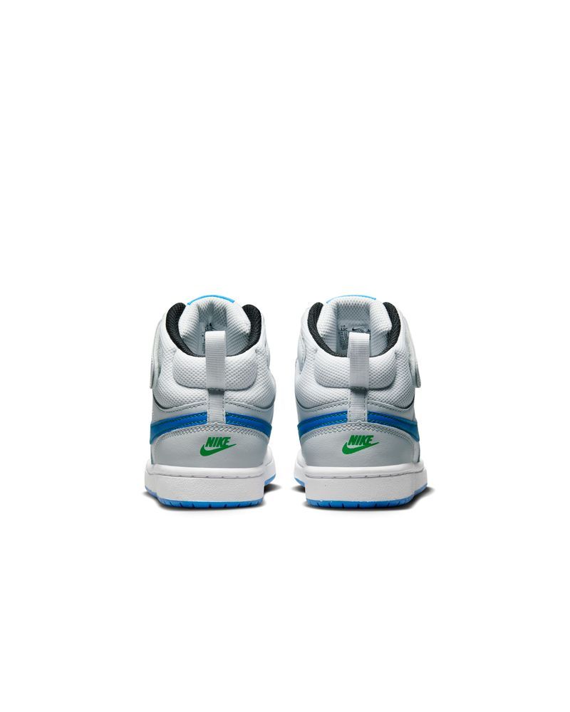 Chaussures Nike Court Borough Mid 2 Gris & Bleu pour enfant