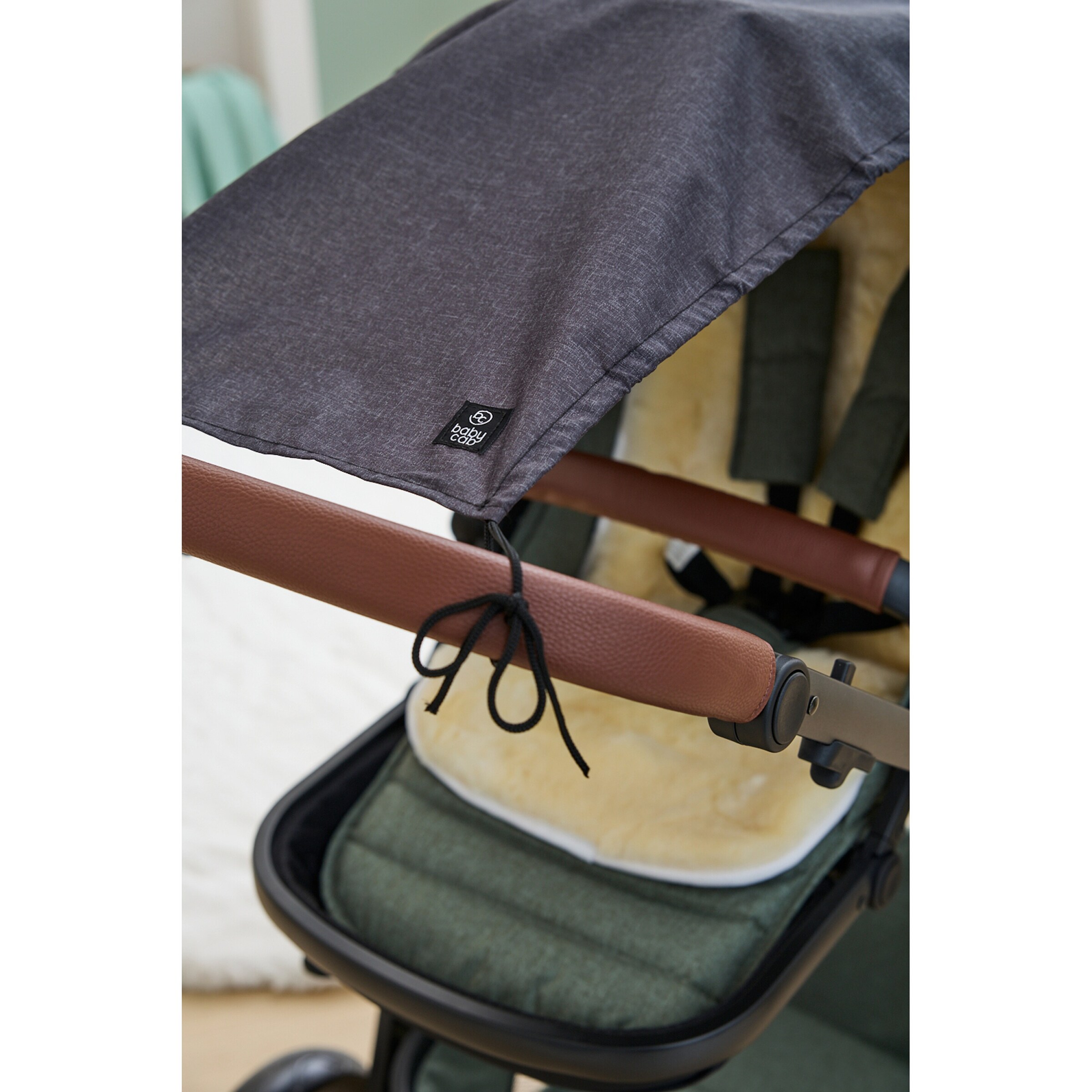 babycab Universal Sonnenschutz für Kinderwagen grau melange