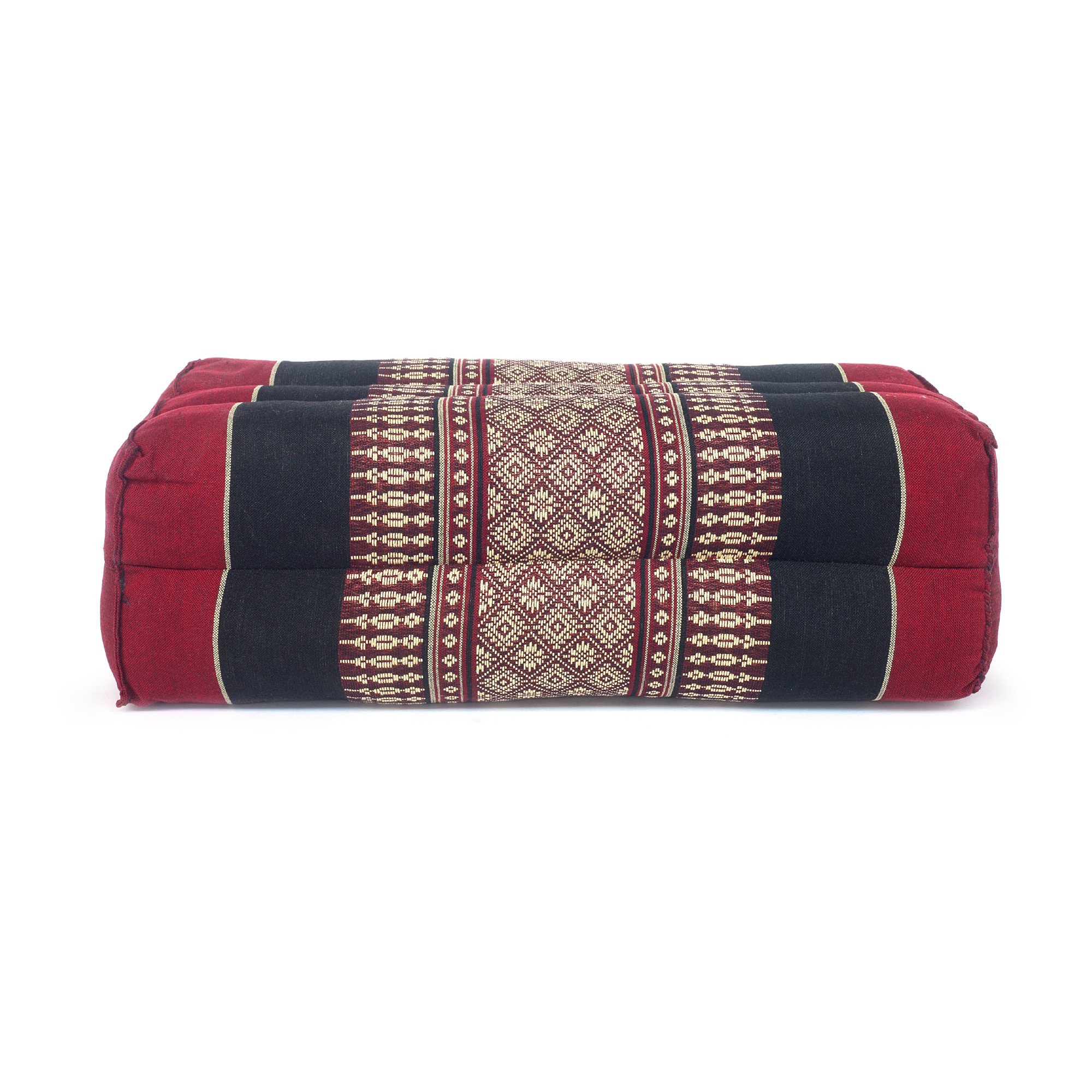 Yogakissen, rot, schwarz, B 35 cm, H 15 cm, T 16,5 cm von fischer's lagerhaus