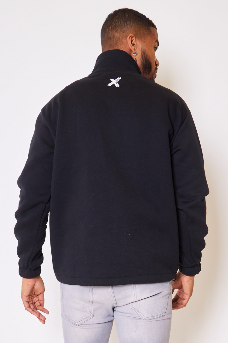 Sweat demi-zip noir