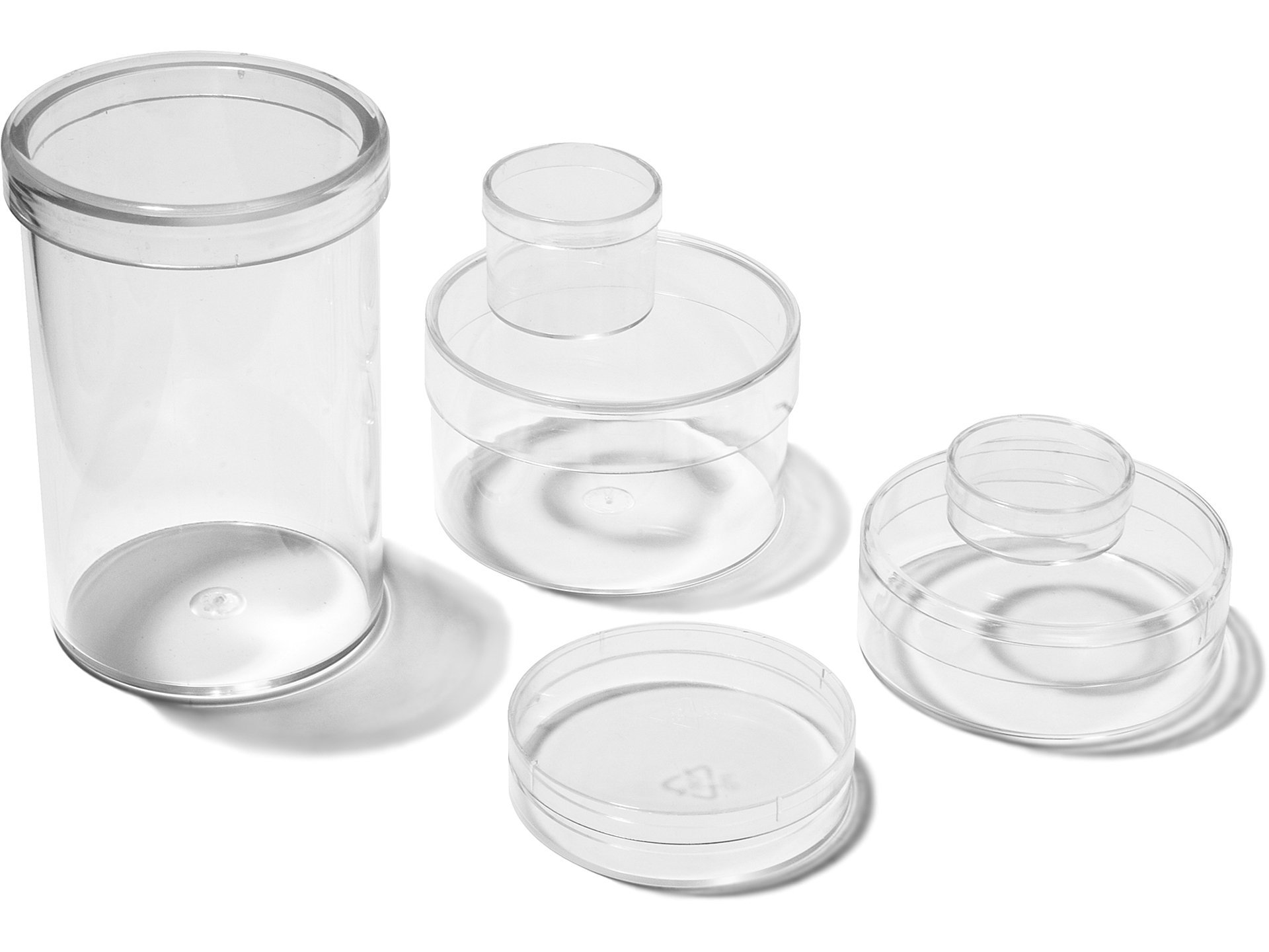 Kunststoffdosen transparent, rund
