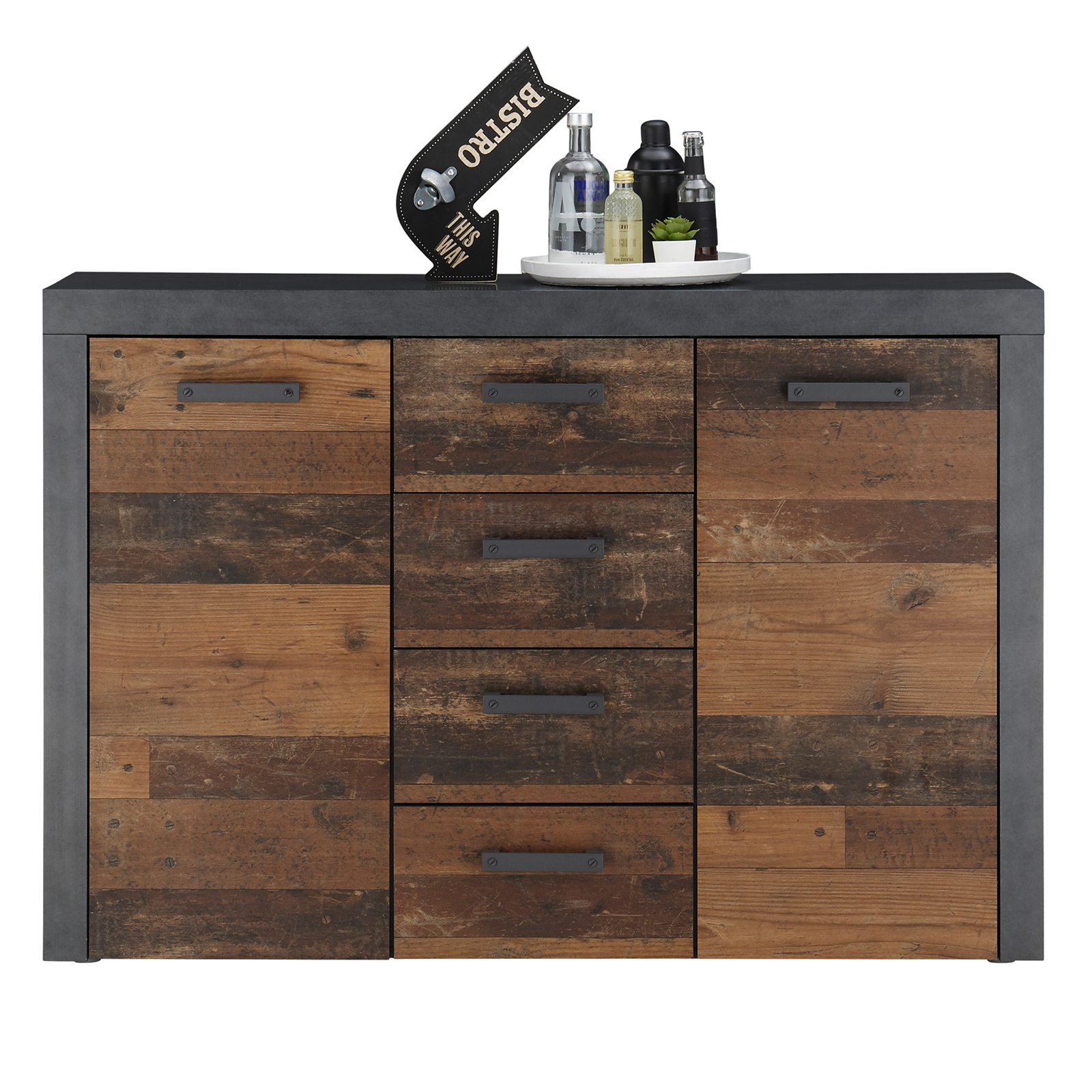 Kommode - Old Wood Vintage - Matera - 2 Türen - 135 cm