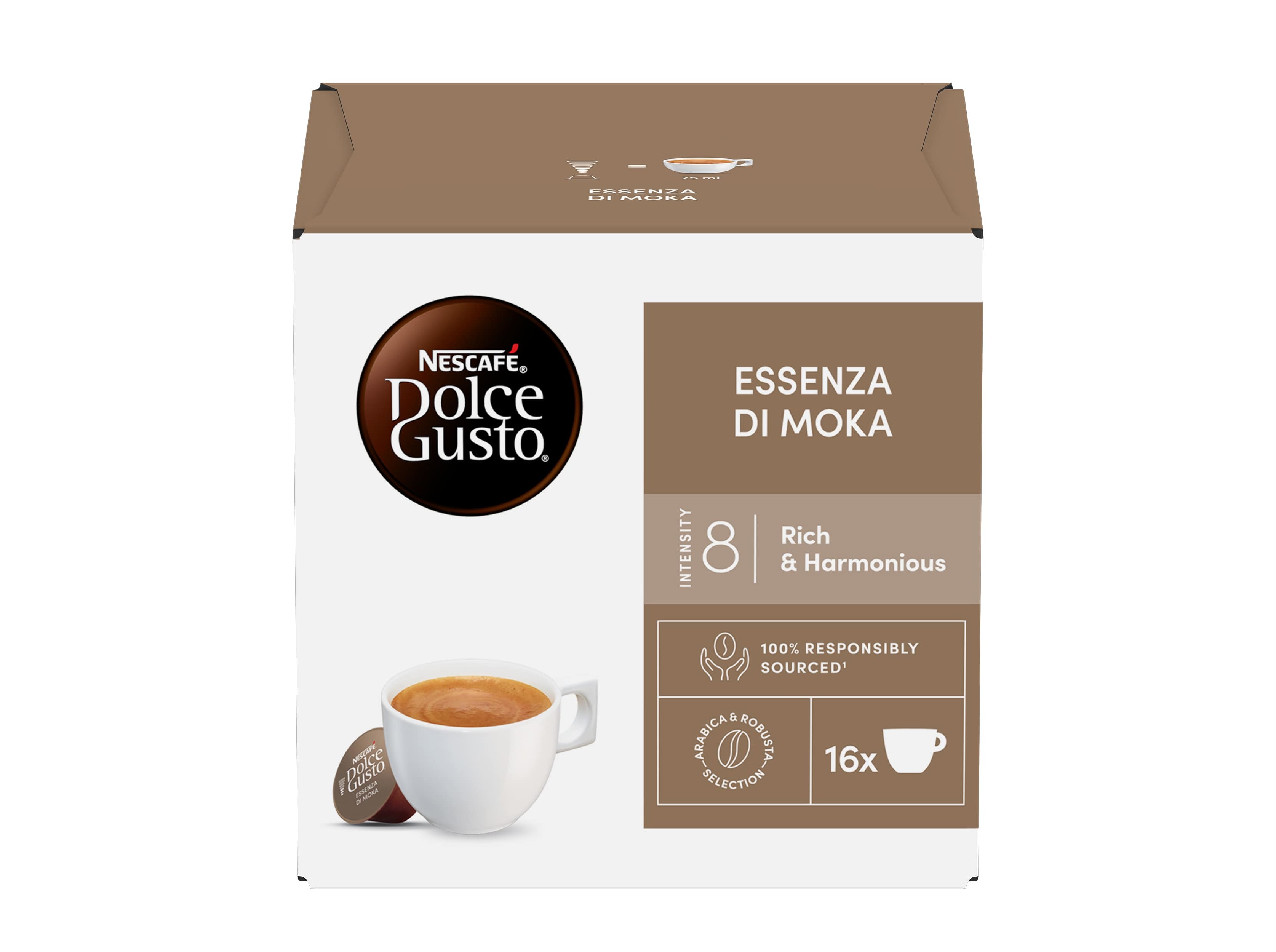 CÁPSULAS DOLCE GUSTO CAFÉ ESSENZA DI MOKA INTENSIDADE 8 16UN