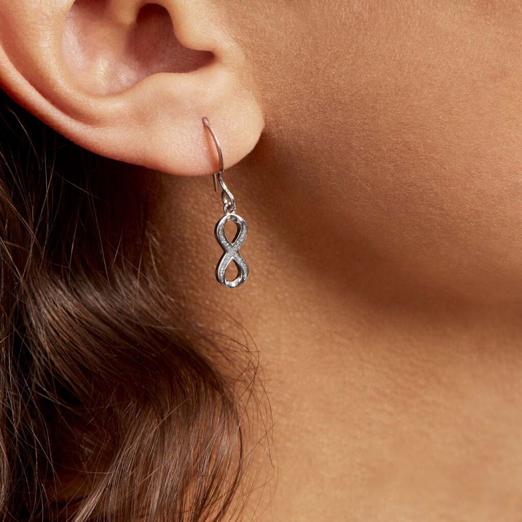 Boucles D'oreilles Pendantes Argent Solkem Glitter