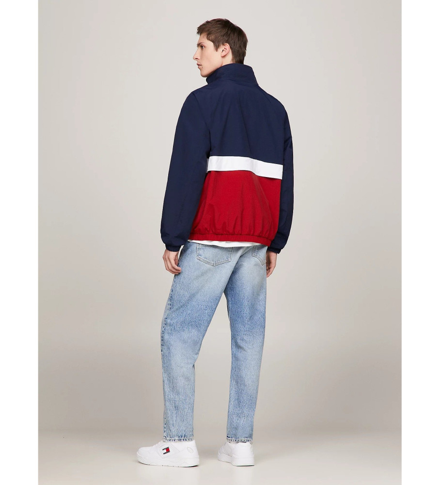 Jaqueta bomber Tommy Jeans Essential, azul marinho, vermelha