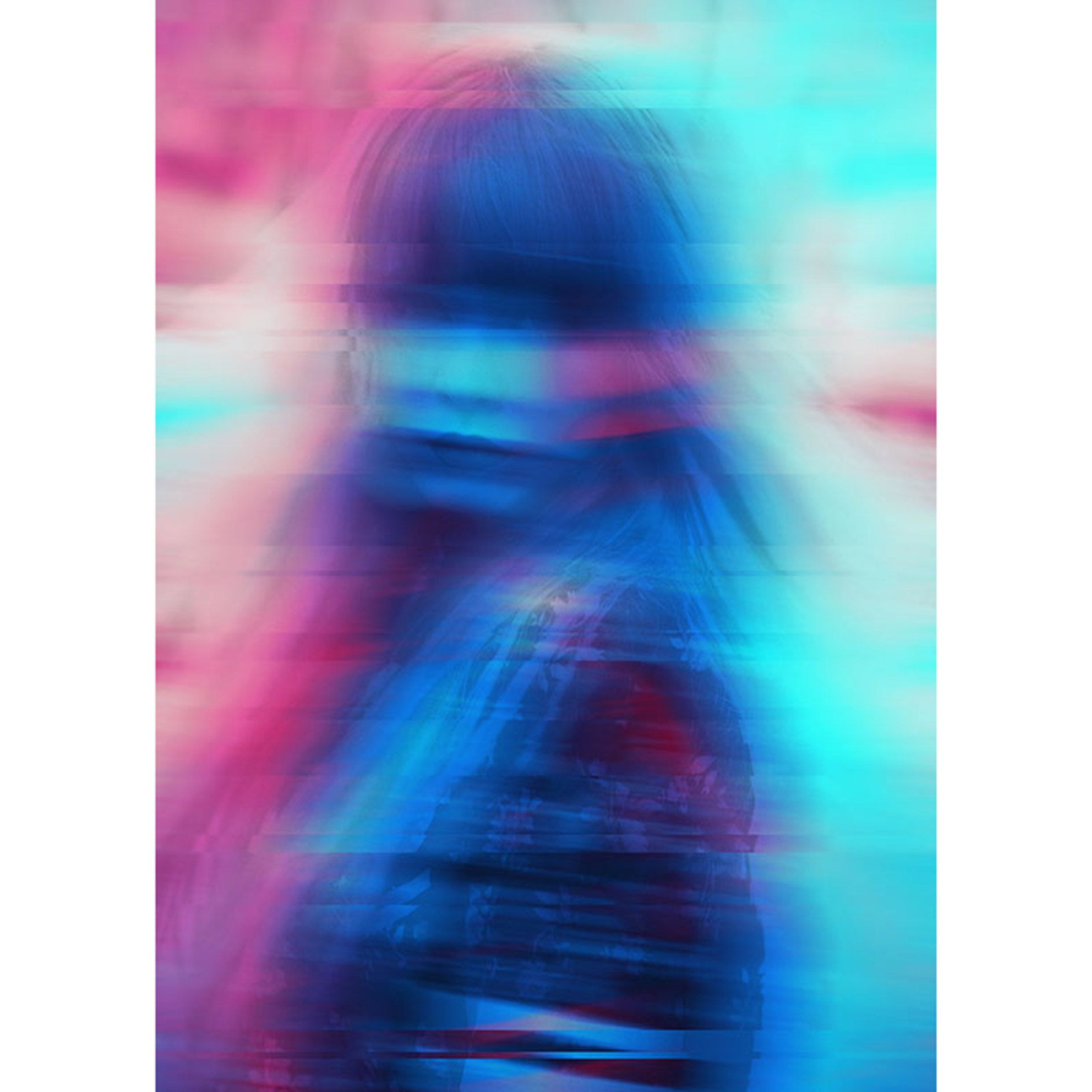 Wandbild NEON GIRL - bunt - 50x70 cm