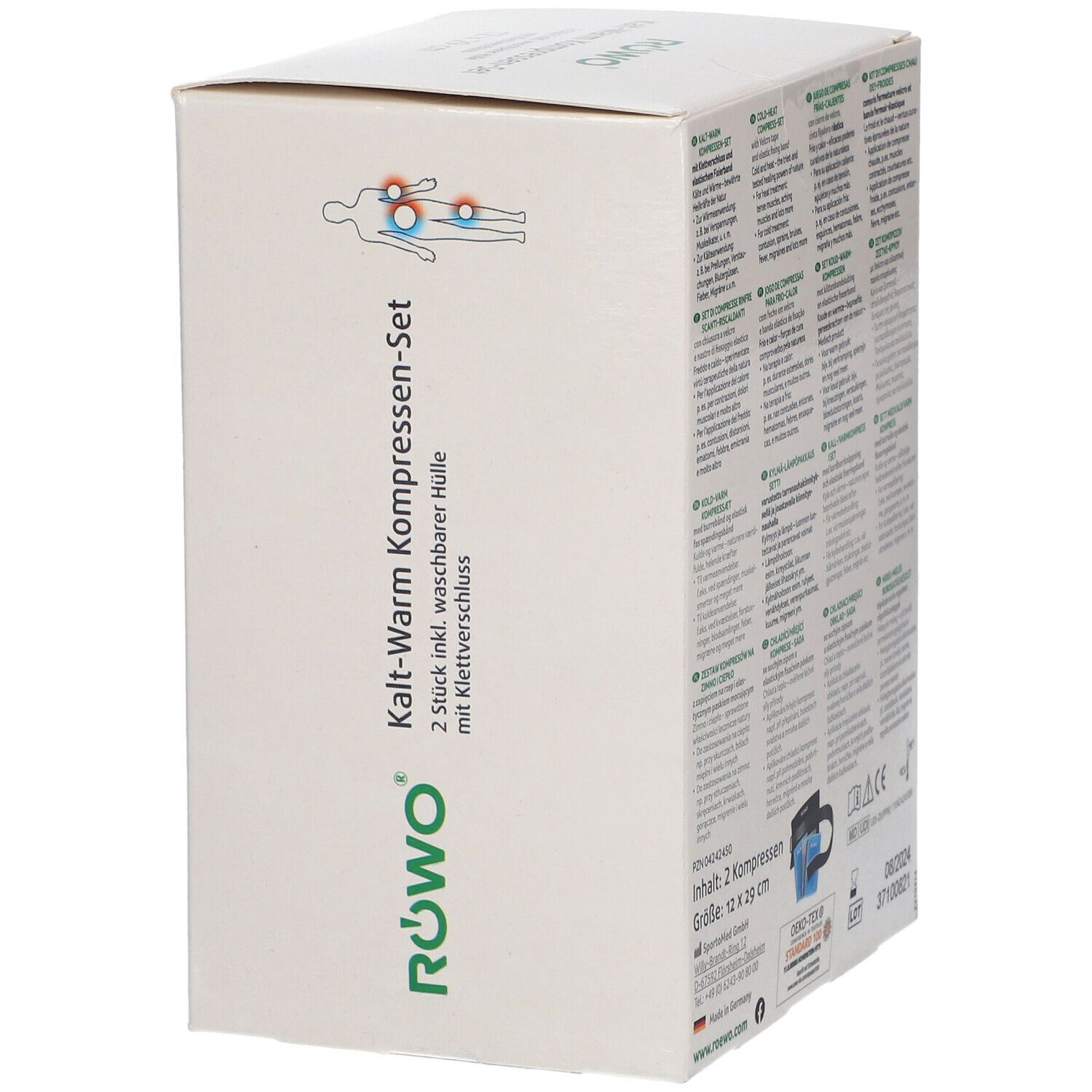 RÖWO® Kalt-Warm-Kompressen mit Klettbandage 12 x 29 cm