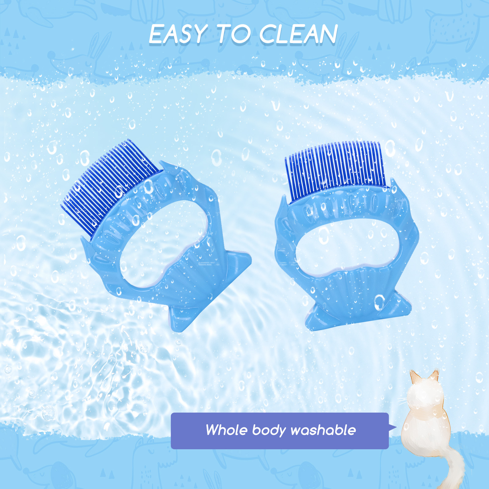Nobleza - Pentes para Gatos, Escovas para Cães e Gatos, Escova para Cães de Pelo Curto, Pente para Gatos, Escova para Pelos Curtos e Longos de Animais de Estimação, Pente Massageador com Conchas para Cães e Gatos