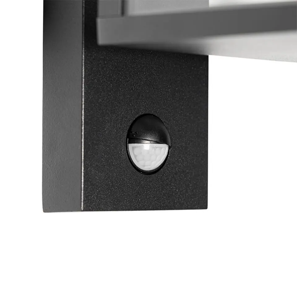 Qazqa buitenlampen met sensor charlois zwart e27